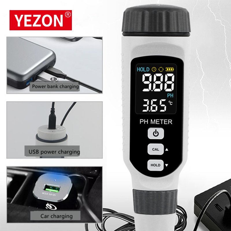 electric soil swimming pool spa ph meter water cl2 tester liquid PH tester