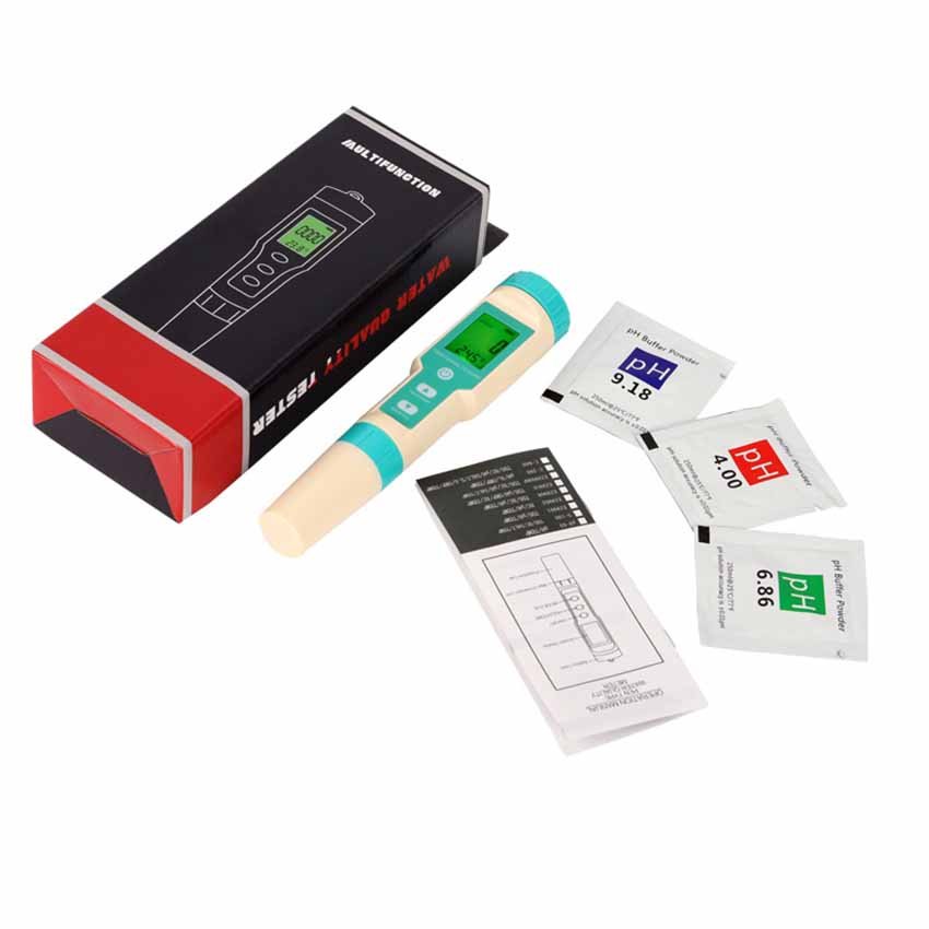 New pH pen 7 in 1 Multi-functional water quality test pen pH value TDS conductivity salinometer temperature specific gravity orp