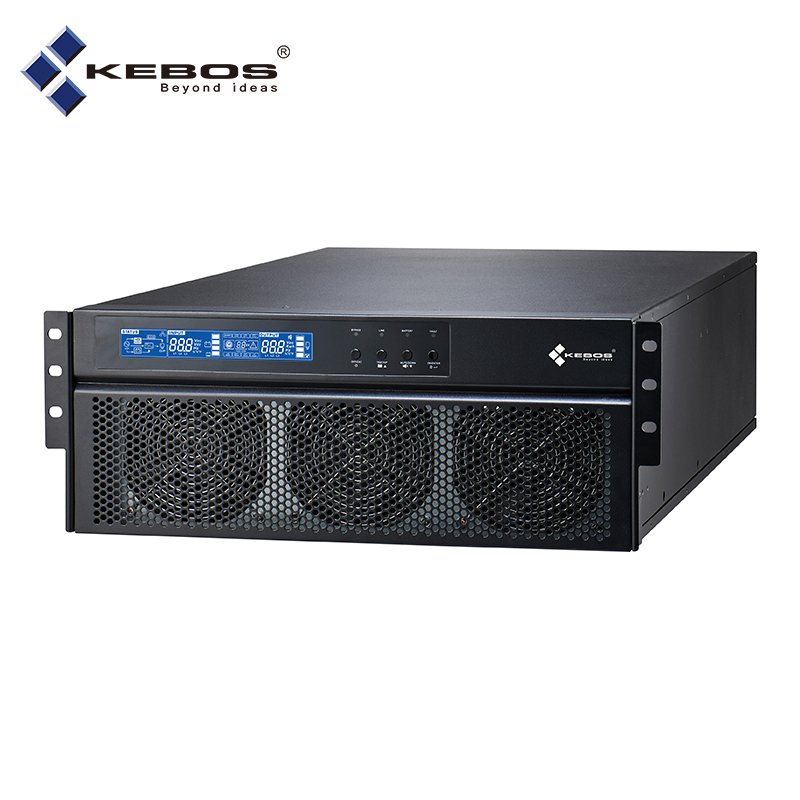 Kebos KR33-30KL LCD Display Overcurrent Protector Three Phase Double Conversion Online Rack Mount Ups With SNMP RS232 USB Ports