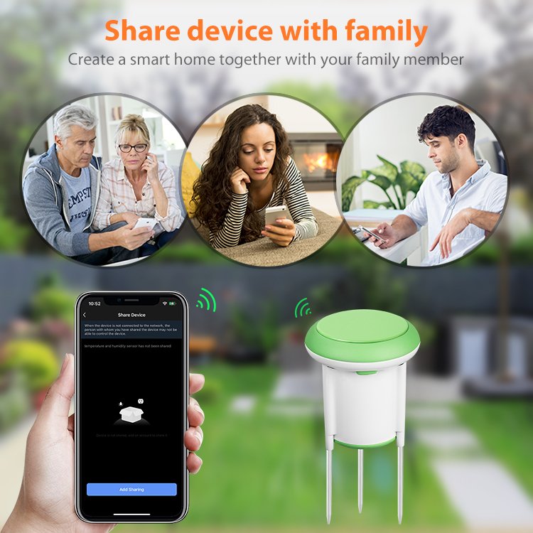 TUYA APP Wireless Smart Zigbee Soil Sensor Accurate Humidity and Temperature Tester Measurement
