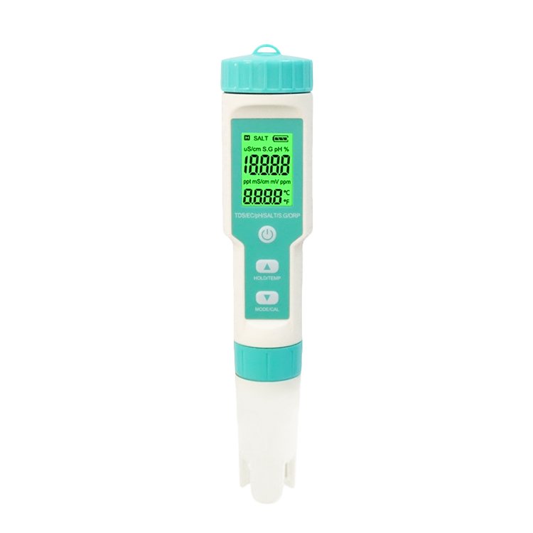 7 in 1 Convenient Digital PH meter/TDS/EC/Salinity/SG/ORP/TEMP Multifunctional Water Quality Tester PH Meter Pen