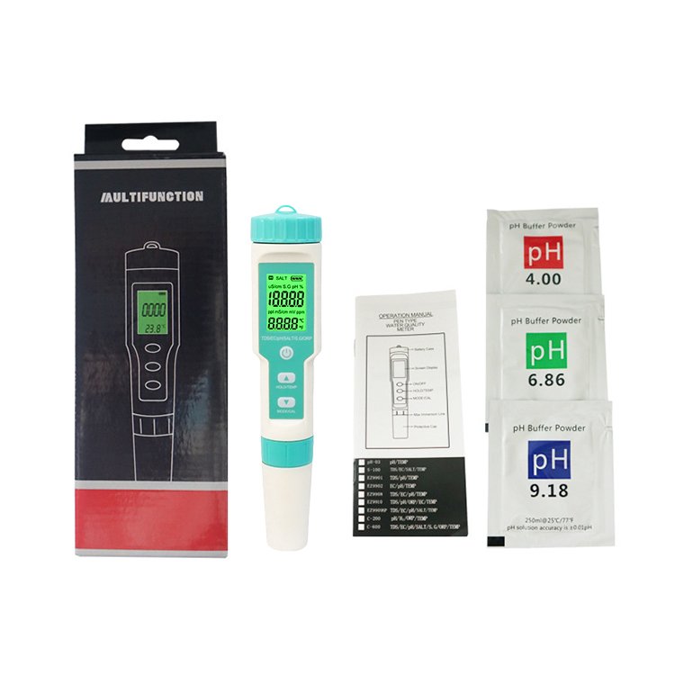 7 in 1 Convenient Digital PH meter/TDS/EC/Salinity/SG/ORP/TEMP Multifunctional Water Quality Tester PH Meter Pen