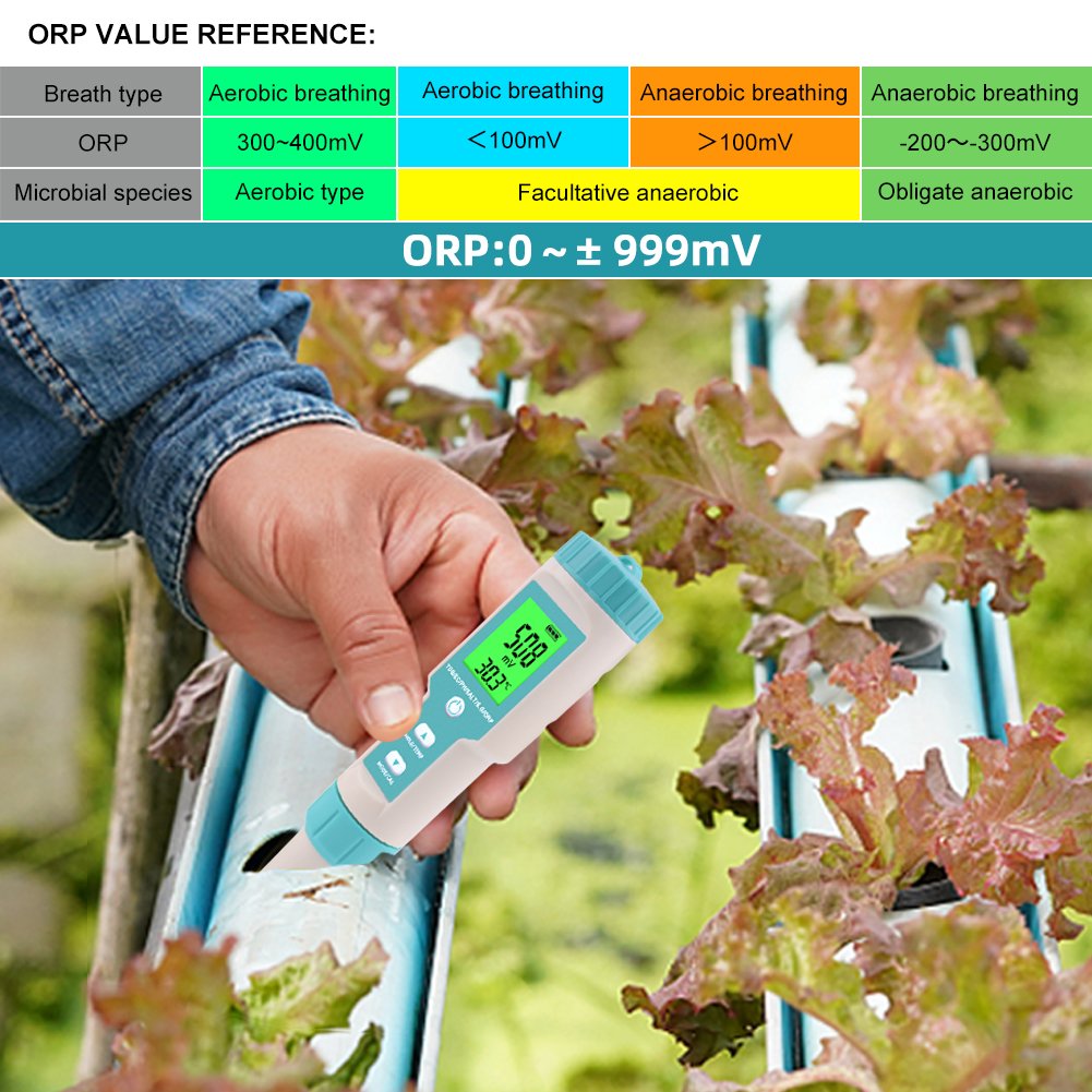 7 in 1 PH/TDS/EC/ORP/Salinity/S.G /TEMP Meter Digital PH Tester C-600 Water Quality Tester for Drinking Water Aquariums PH Meter