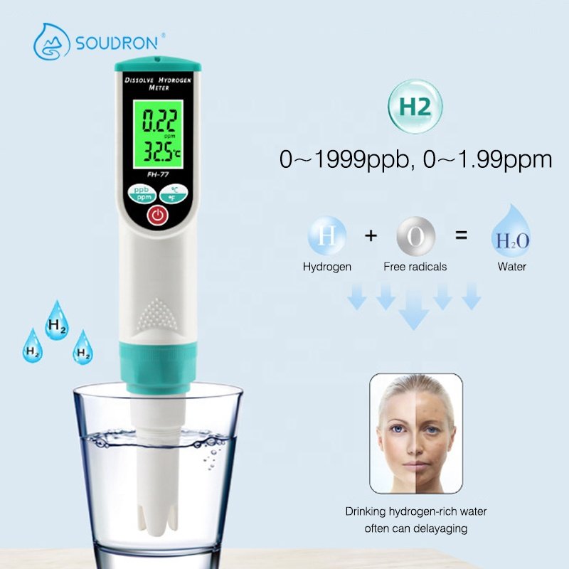 Green with White pH Meter Digital Tester Waterproof Pen Type pH Meter Hydrogen Water Tester