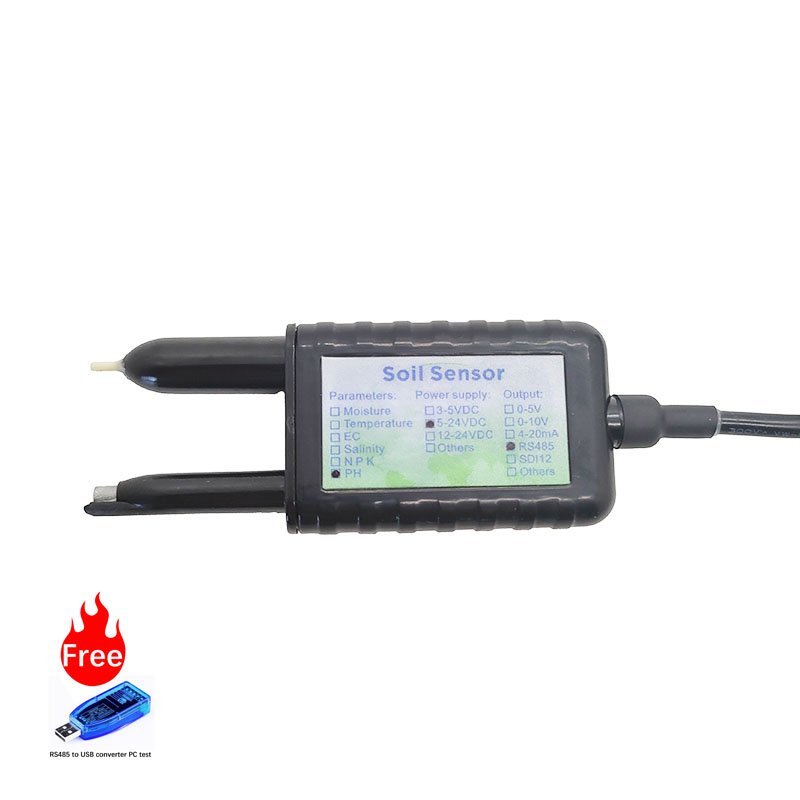 HIGH ACCURCY RS485 4-20MA 0-5V 0-10V OUTPUT SOIL PH METER