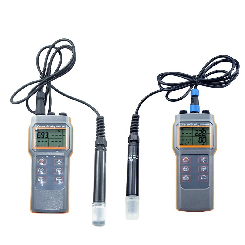 Portable Dissolve Oxygen Meter Digital Temperature Gauge DO Sensor Dissolved Oxygen Meter Conductivity Salinity PH Meter