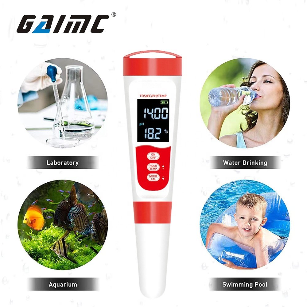 GAIMC 4 in 1PH,EC,TDS, temperature MPH300 Multi-parameter water quality meter