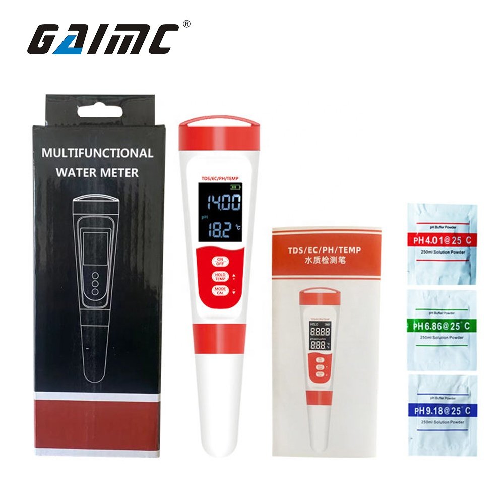 GAIMC 4 in 1PH,EC,TDS, temperature MPH300 Multi-parameter water quality meter