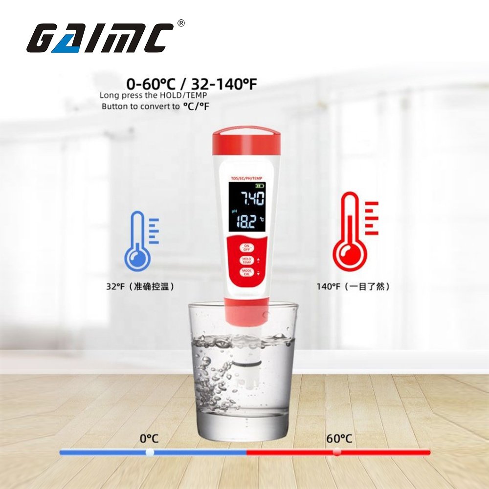 GAIMC 4 in 1PH,EC,TDS, temperature MPH300 Multi-parameter water quality meter