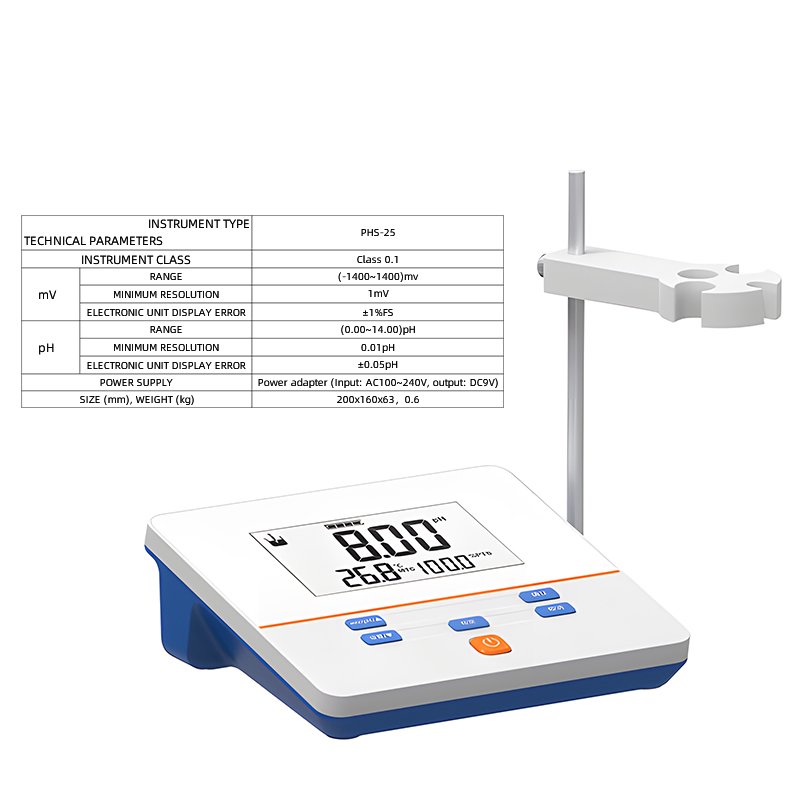 Laboratory digital desktop PHS 25 Ph orp ion laboratory Ph meter water tester