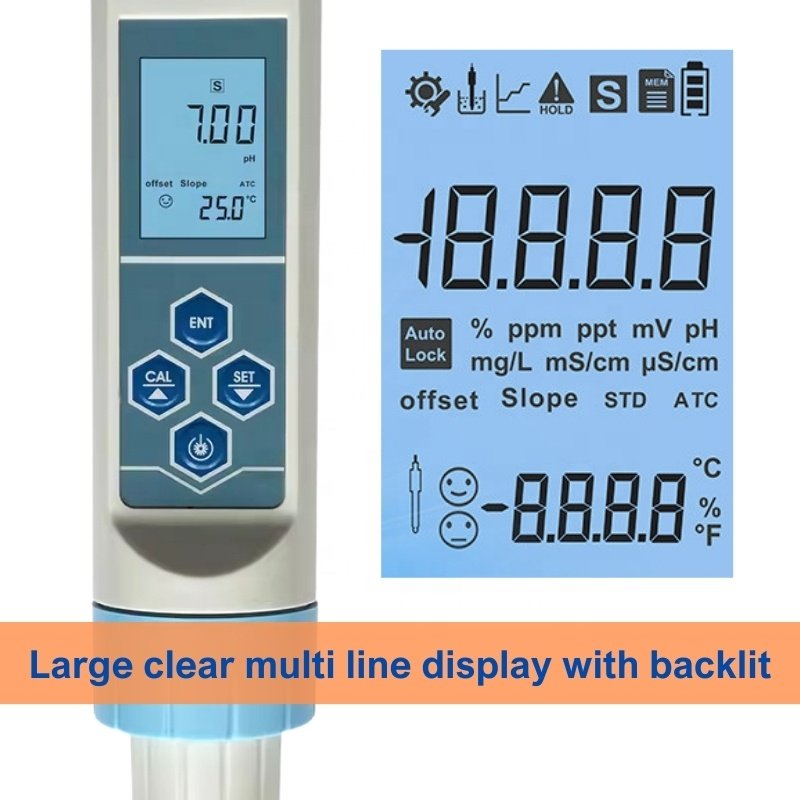 Economical Flat Pocket pH Meter With Replaceable pH Electrode For Direct Surface Testing Leather Fabric Skin General Water pH