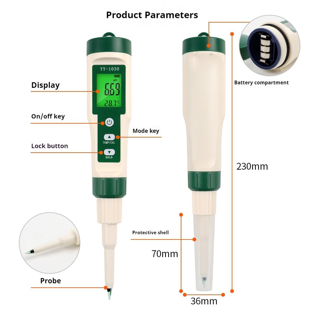 Digital pH Meter for Food Testing Ideal for Cheese Cosmetics Meat and Dough Analysis