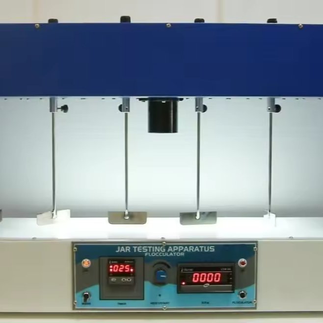 FLOCCULATION JAR TEST APPARATUS 6 SPINDLE/ DIGITAL JAR TEST APPARATUS (SIX JAR TEST APPARATUS)....