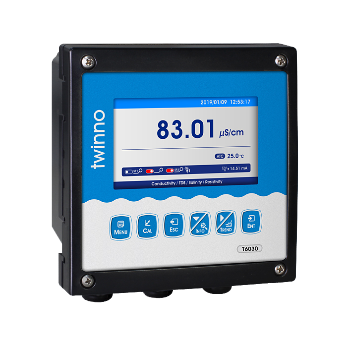 Online Conductivity/Resistivity/TDS/Salinity Transmitter 4-20mA industrial digital RS485 EC electrode Water Tester