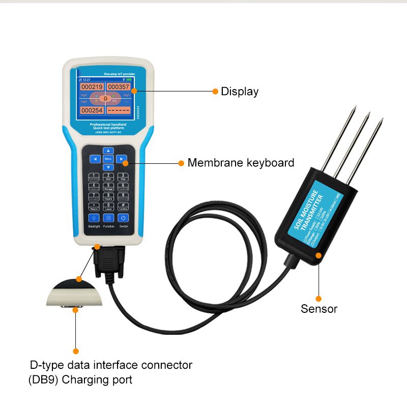 2024 new KRC JXBS-3001-SCY-PT handheld soil analyzer Npk Soil Tester Soil nutrient tester PH NPK EC TEMP/HUMI tester