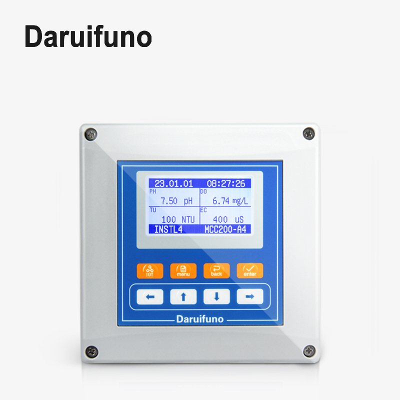 PH/DO/TU/CL/TSS/EC Inline Multiparameter Water Quality Controller Meter for Monitoring