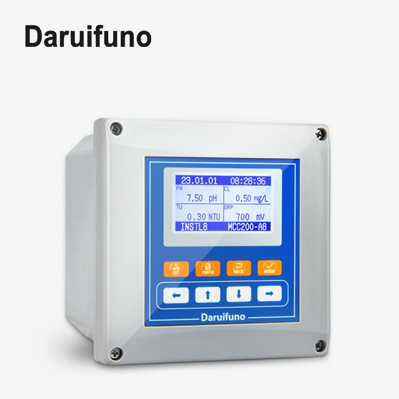 PH/DO/TU/CL/TSS/EC Inline Multiparameter Water Quality Controller Meter for Monitoring