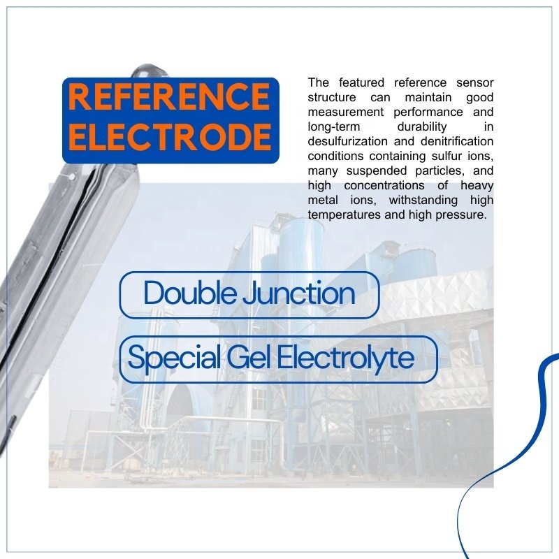 High Accuracy Industrial pH Electrode Double Junction pH Combination Sensor Specialized For Flue Gas Desulfurization FGD