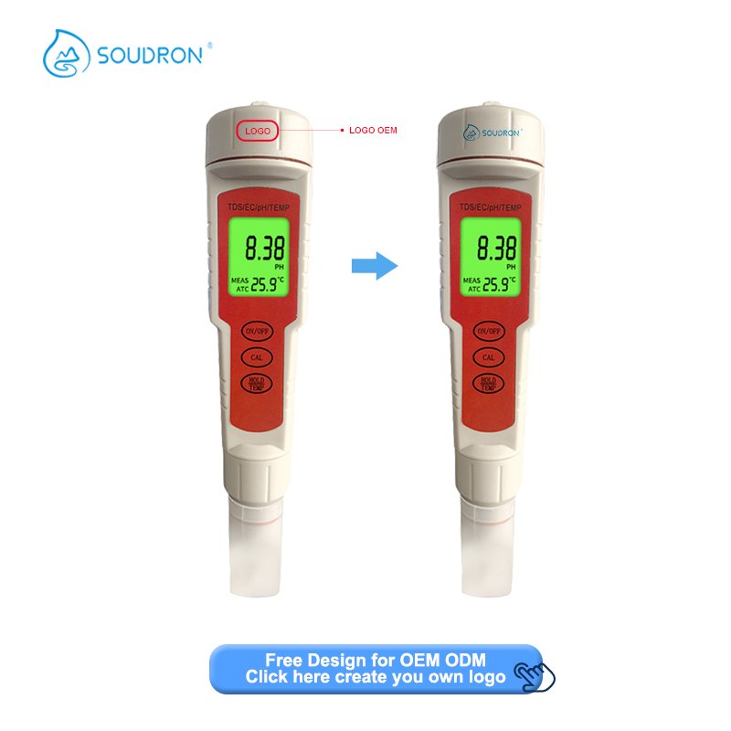 Newest Arrival Cheapest pH Test EC TDS Temp pH Meter Water Quality Tester 4 In 1