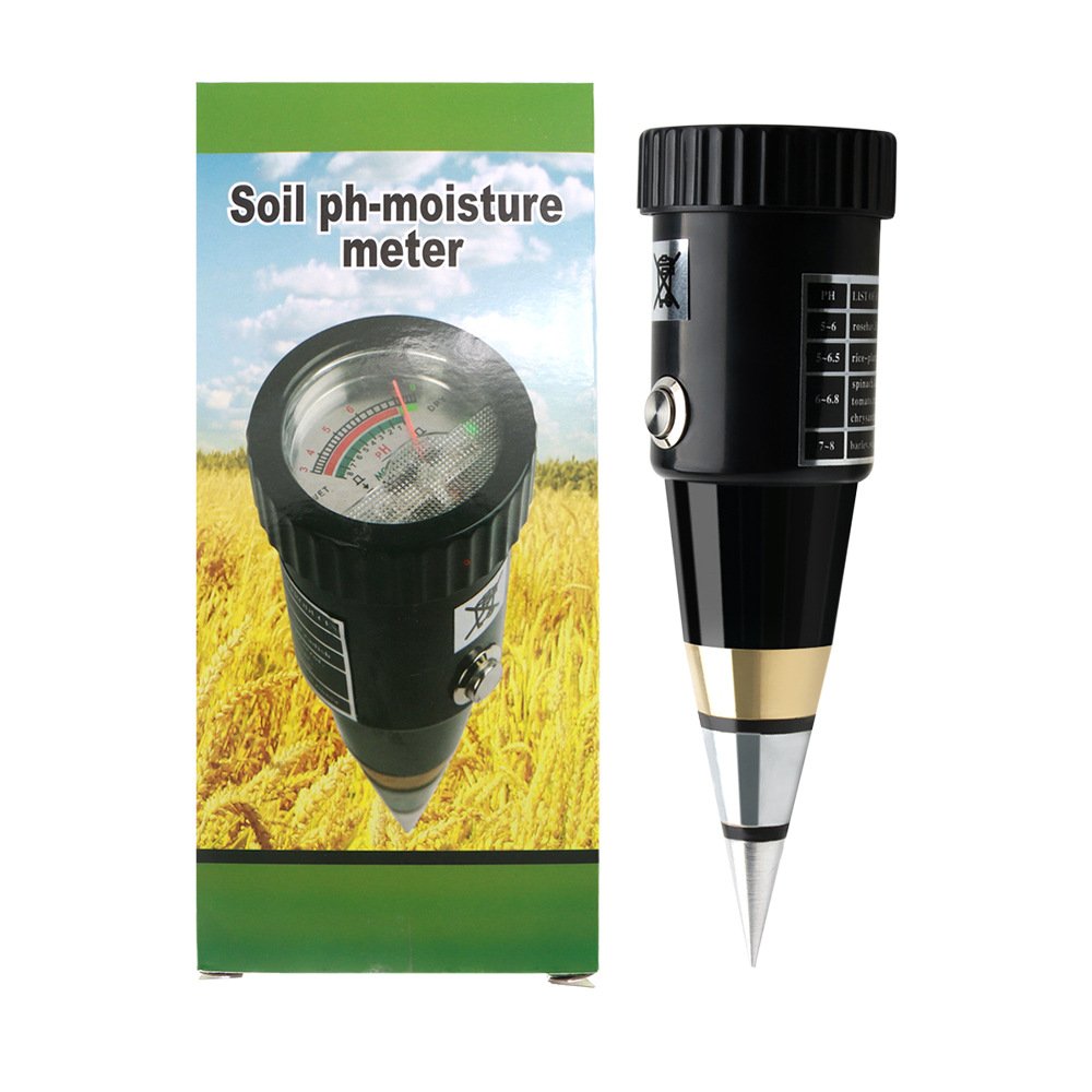 High Precision 2-in-1 Soil Testing Instrument Acidity and Humidity pH Meter for Orchard Nursery and Flower Soil EC Testing