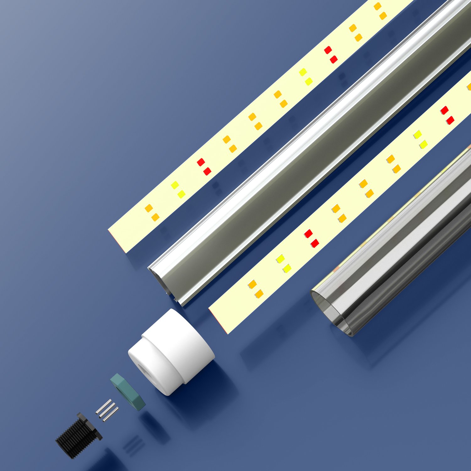 Phlizon Led Grow Light 2ft 3ft 4ft t8 High Output Hydroponics t10 Led Tube Grow Light For Greenhouse