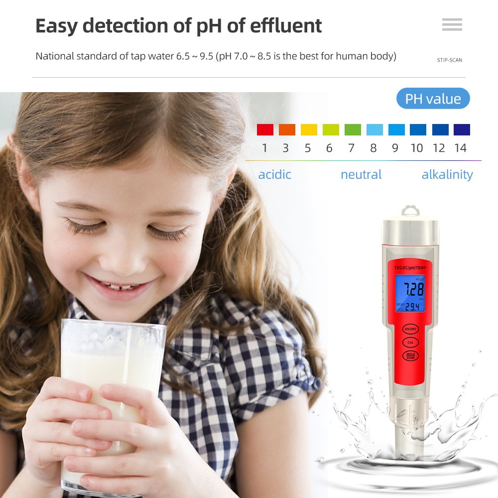 Factory Direct 4in1 function water quality detection pen H2 hydrogen meter pH test pen