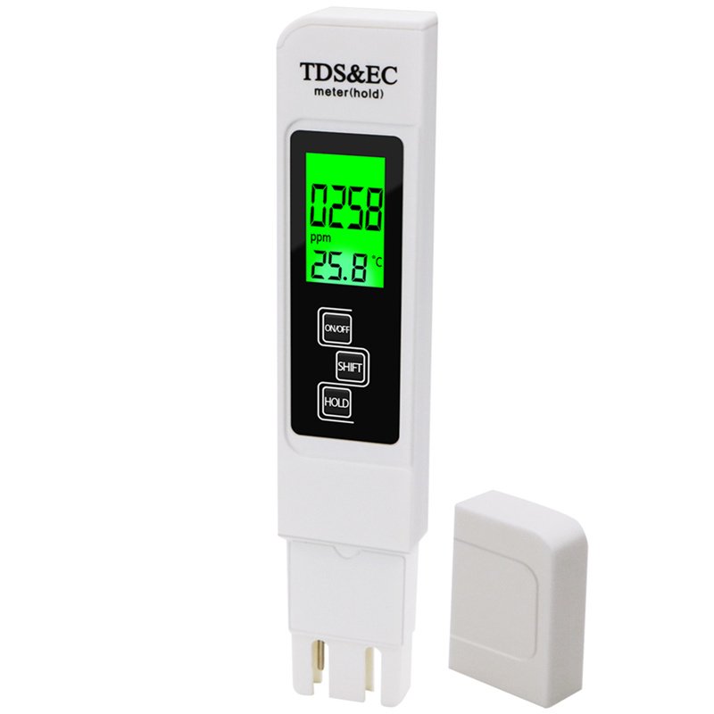 Digital Water Quality Tester TDS EC Meter Range 0-9990 Multifunctional Water Purity Temperature Meter TEMP PPM Tester