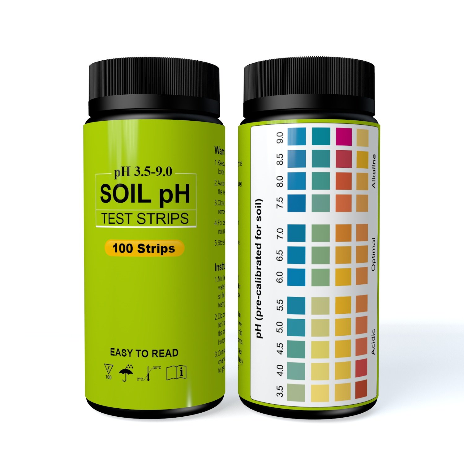 100%accuracy soil ph test strips hydroponics solution soil pH meter 3.5-9 pH test kit for vegetables plants OEM