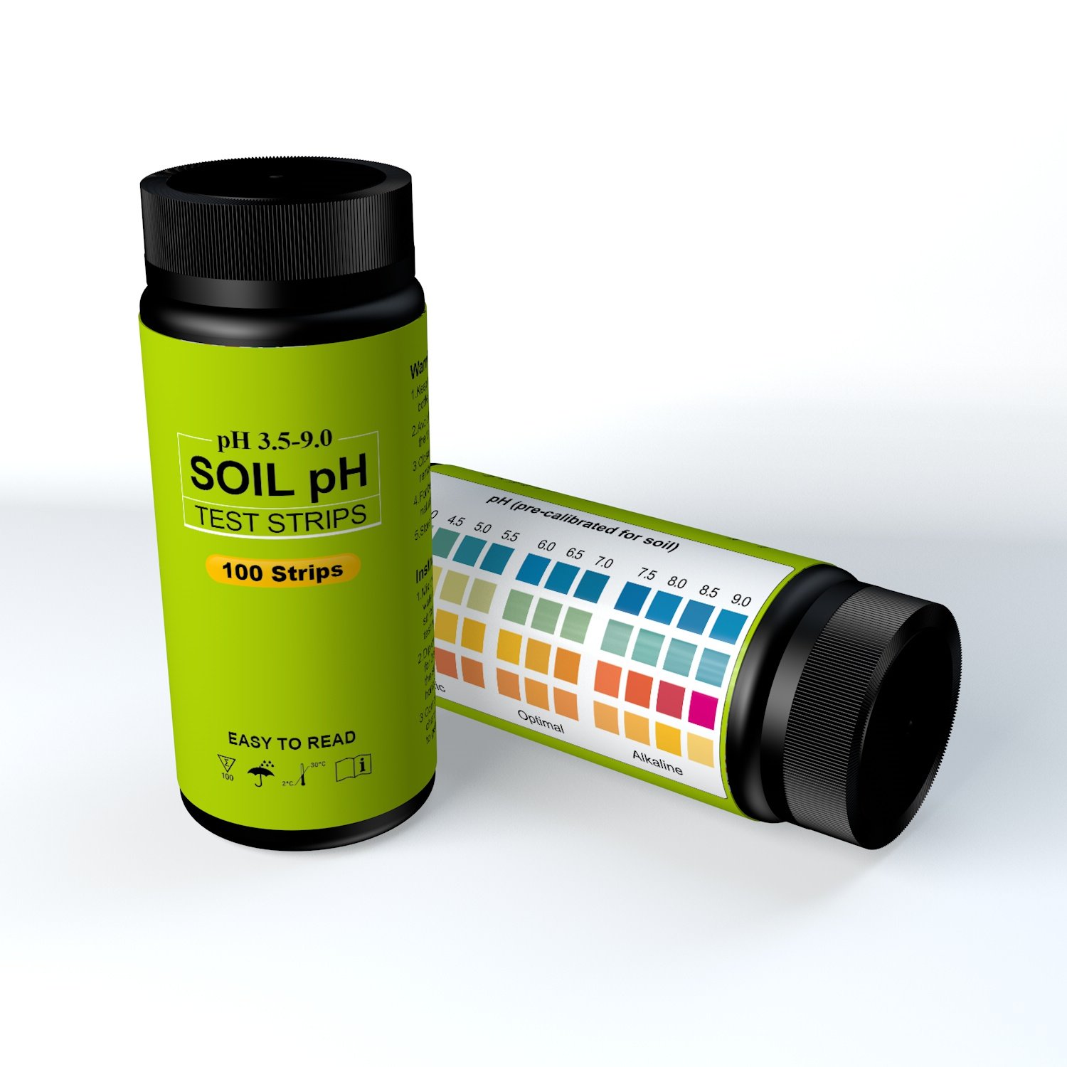 100%accuracy soil ph test strips hydroponics solution soil pH meter 3.5-9 pH test kit for vegetables plants OEM