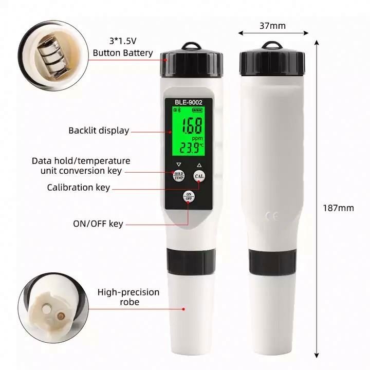 PH Meter Digital laboratory soil ph meters PH H2 Temperature Meter 0.01 High Precision Water Quality Monitor Tester