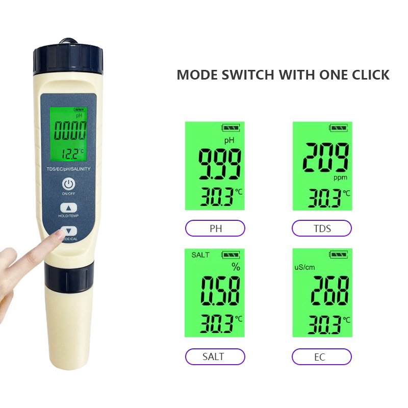Multi-parameter Monitor Pen Type Ph Meter Ph/ec/tds/salt/temp Water Quality Meters