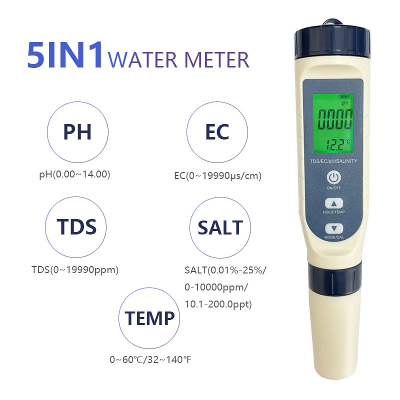 Multi-parameter Monitor Pen Type Ph Meter Ph/ec/tds/salt/temp Water Quality Meters