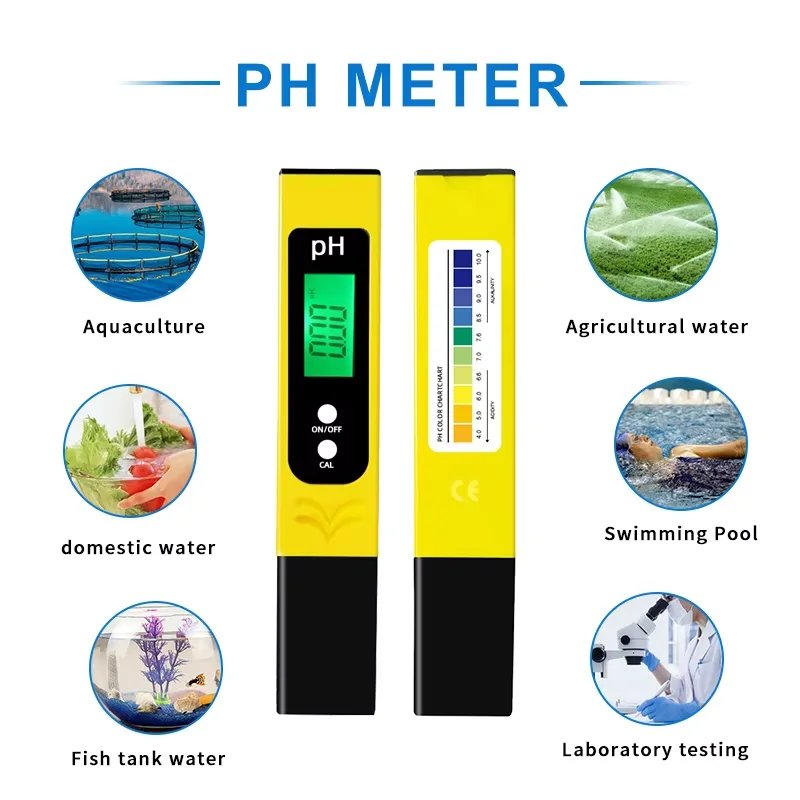 Professional PH Meter, Digital PH Tester, 0.01 PH High Accuracy Water Quality Tester With/without Backlight