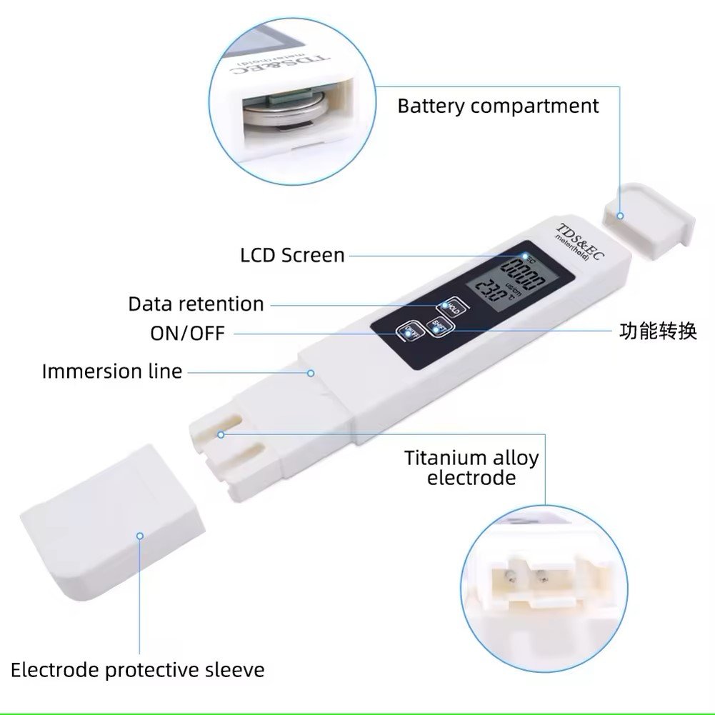 Good Quality Digital Pen Type TDS & EC Meter Multifunction Water Quality Tester