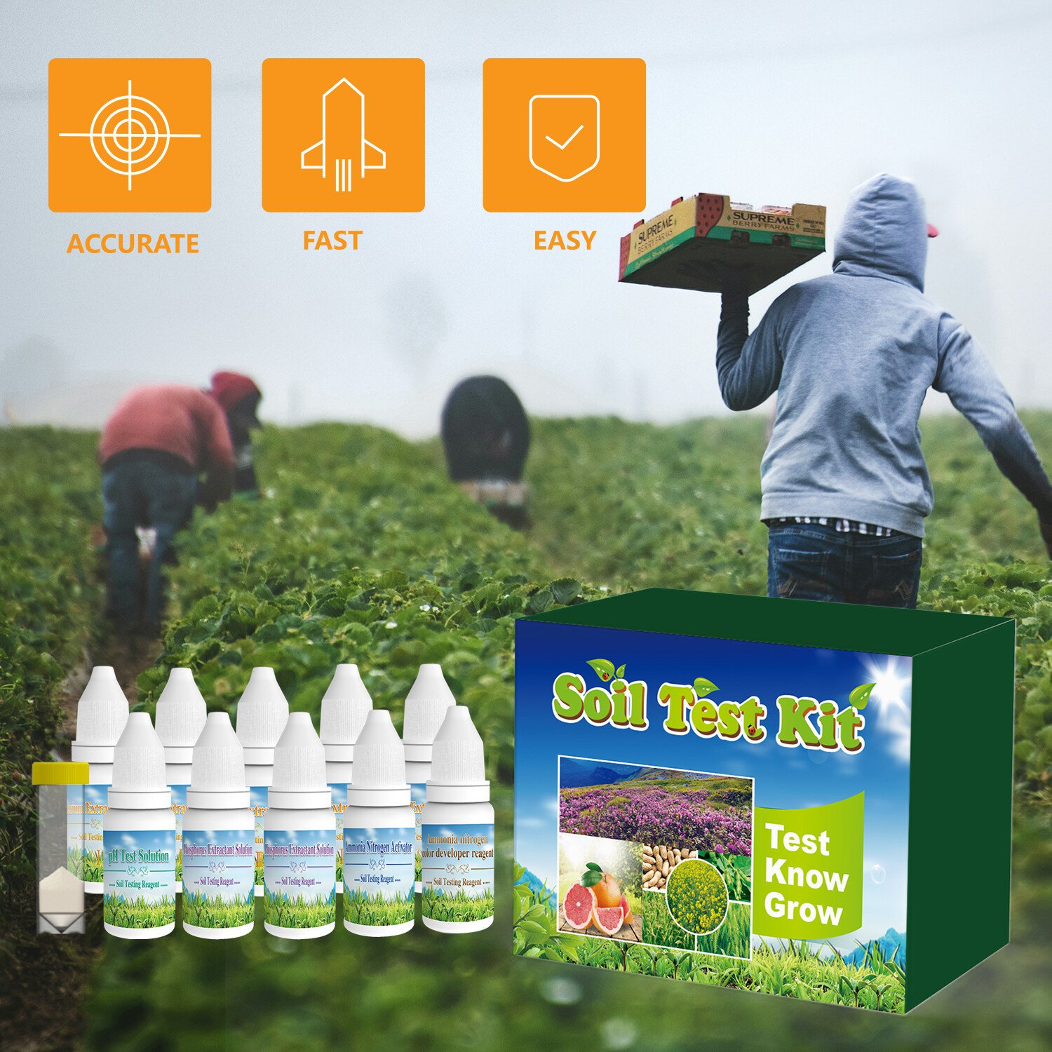 Soil Testing Kit Test the Soil in Your Garden and Vegetable Farm Accurately Soil PH Kalium Phosphorus Meter
