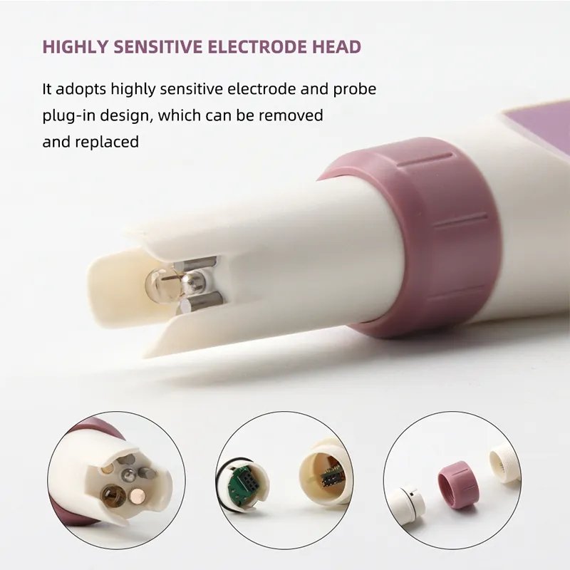Bluetooth pH Tester 7 in 1 pH ec tds orp Salinity.S.G Temperature Conductivity Sensor Meter for smart pH pocket test kit