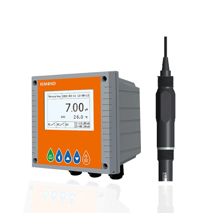 Online pH Meter Controller RS485 pH Transmitter PH Sensor Probe for Water Treatment