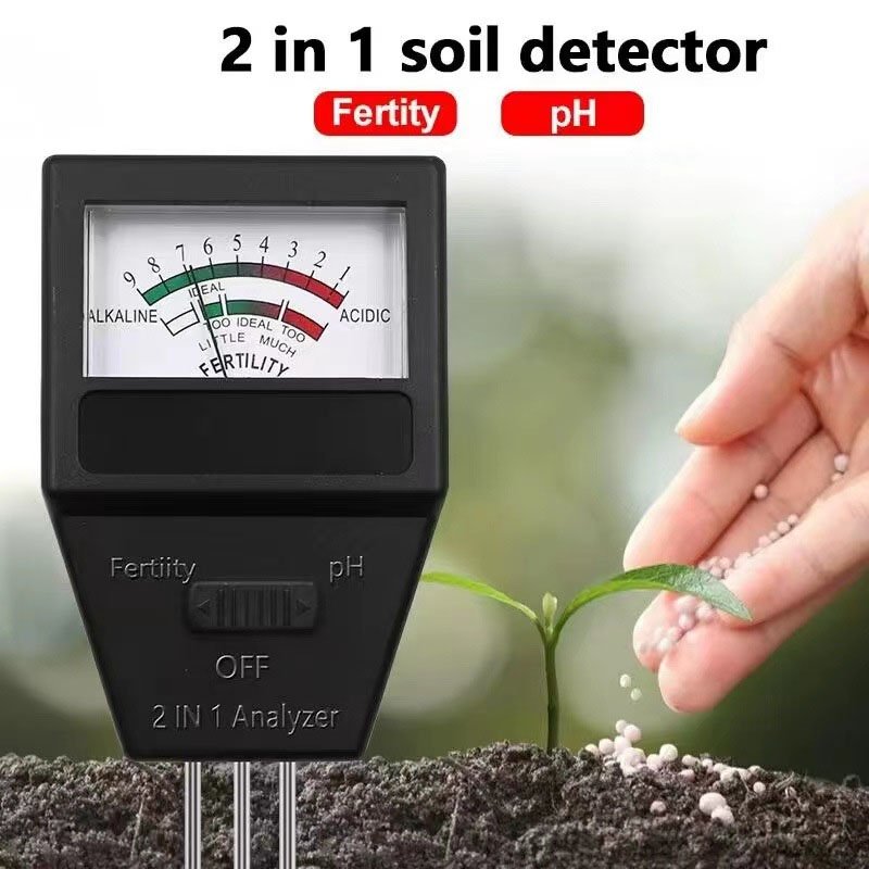 Portable 2-in-1 Soil PH Fertility Meter with 3 Probes Customizable OEM Garden Device for Measuring Plant Acidity Fertile Measure