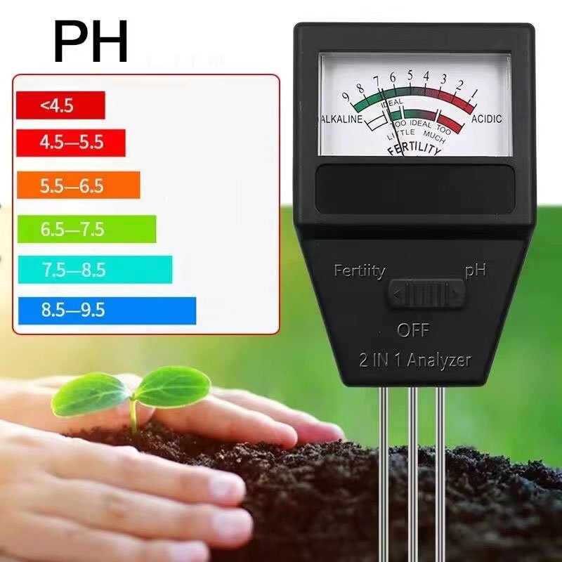 Portable 2-in-1 Soil PH Fertility Meter with 3 Probes Customizable OEM Garden Device for Measuring Plant Acidity Fertile Measure