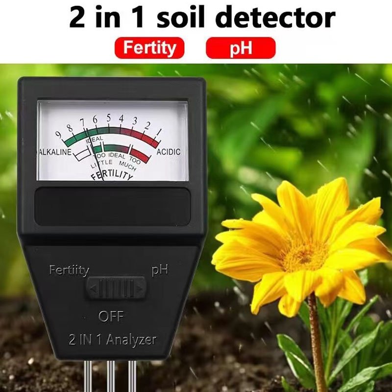 Portable 2-in-1 Soil PH Fertility Meter with 3 Probes Customizable OEM Garden Device for Measuring Plant Acidity Fertile Measure