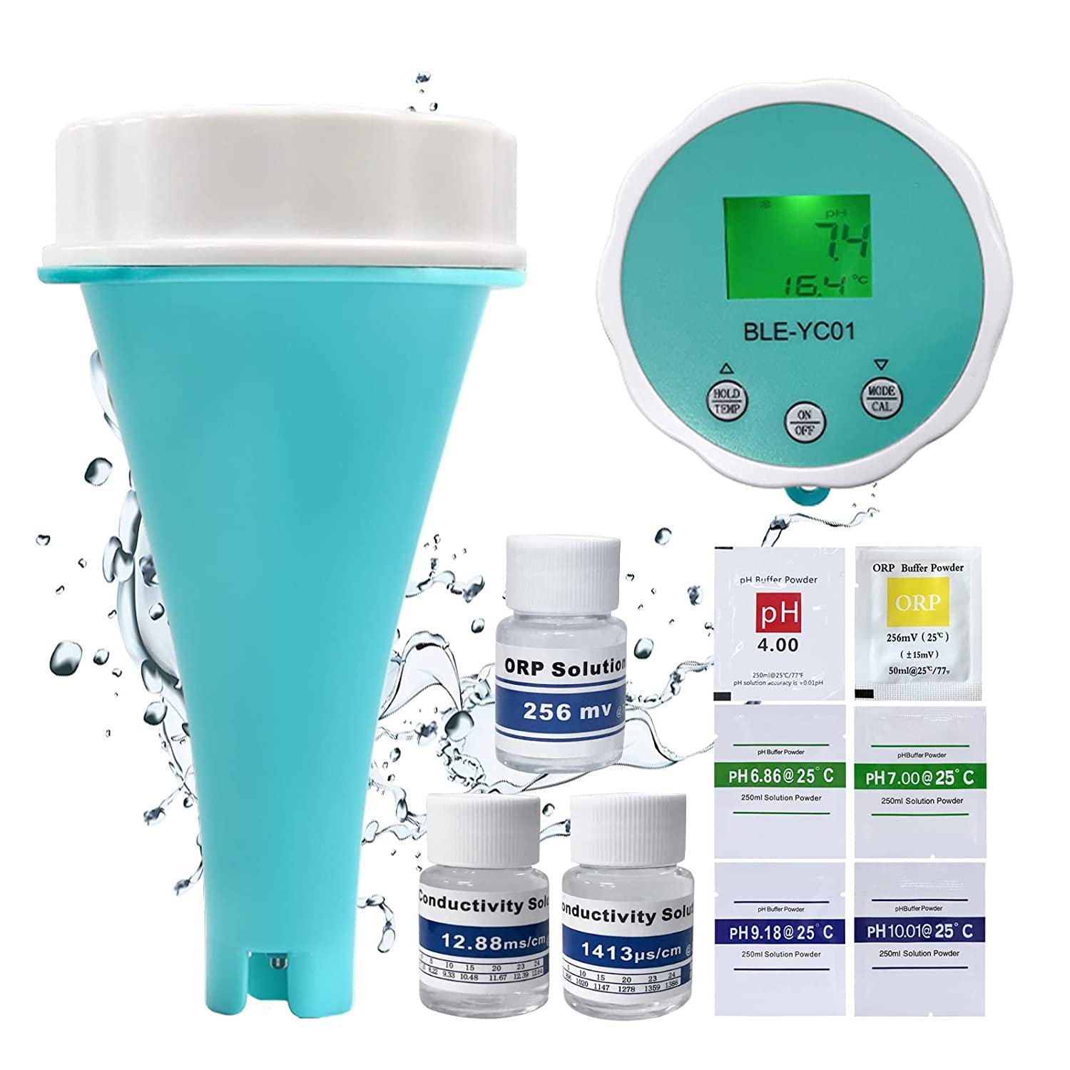 Swimming Pool WIFI Chlorine Meter 7 IN 1 Chlorine/pH/TDS/EC/ORP/Salinity/TEMP Waterproof Water Quality monitor