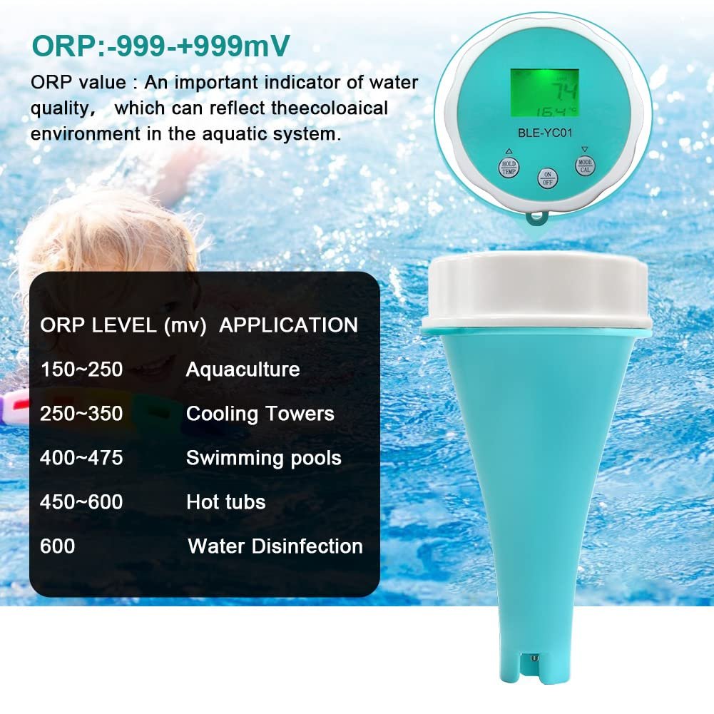 Swimming Pool WIFI Chlorine Meter 7 IN 1 Chlorine/pH/TDS/EC/ORP/Salinity/TEMP Waterproof Water Quality monitor