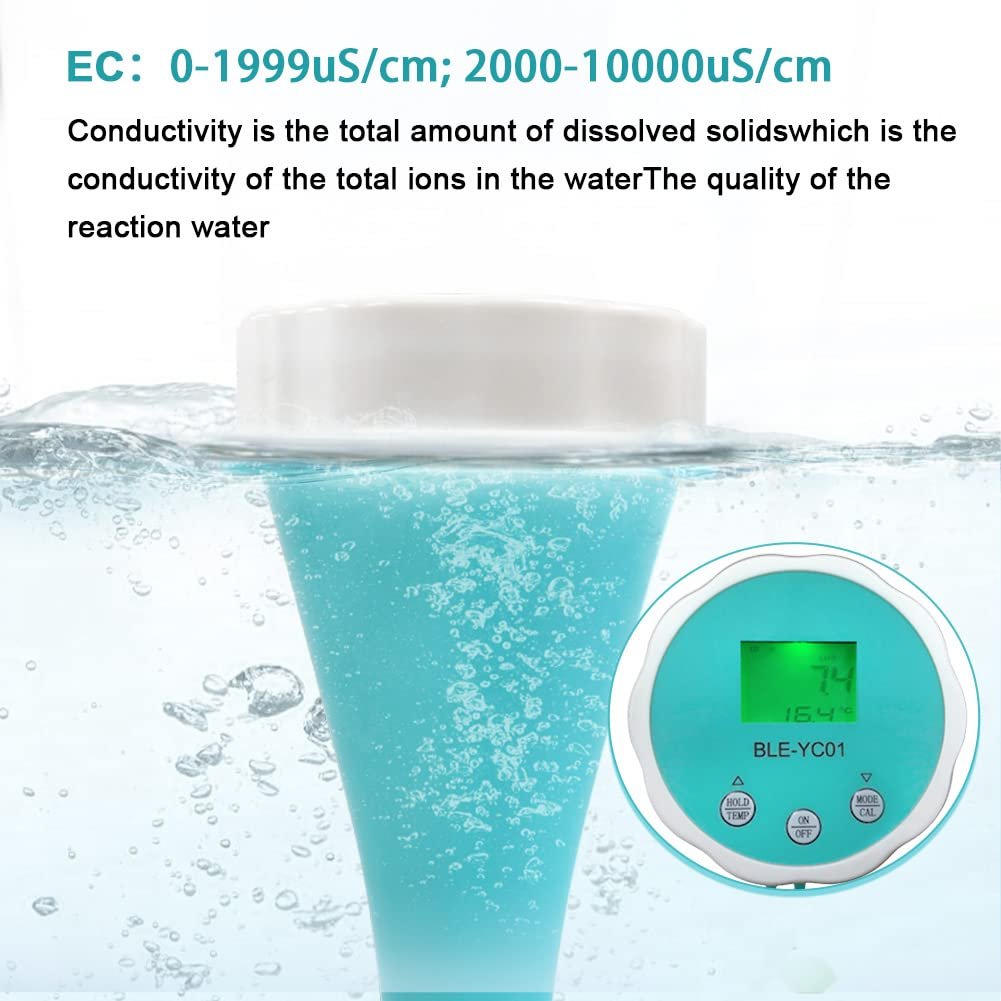 Swimming Pool WIFI Chlorine Meter 7 IN 1 Chlorine/pH/TDS/EC/ORP/Salinity/TEMP Waterproof Water Quality monitor