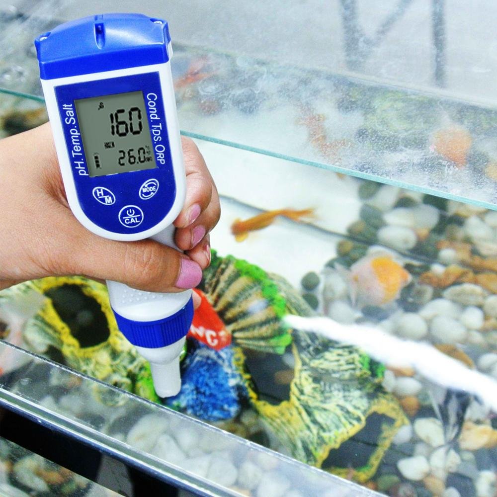6-in-1 Pen type Water Quality Tester Multi-Parameter pH meter Temp. EC ORP TDS SAL Optional ORP Probe(OEM available)