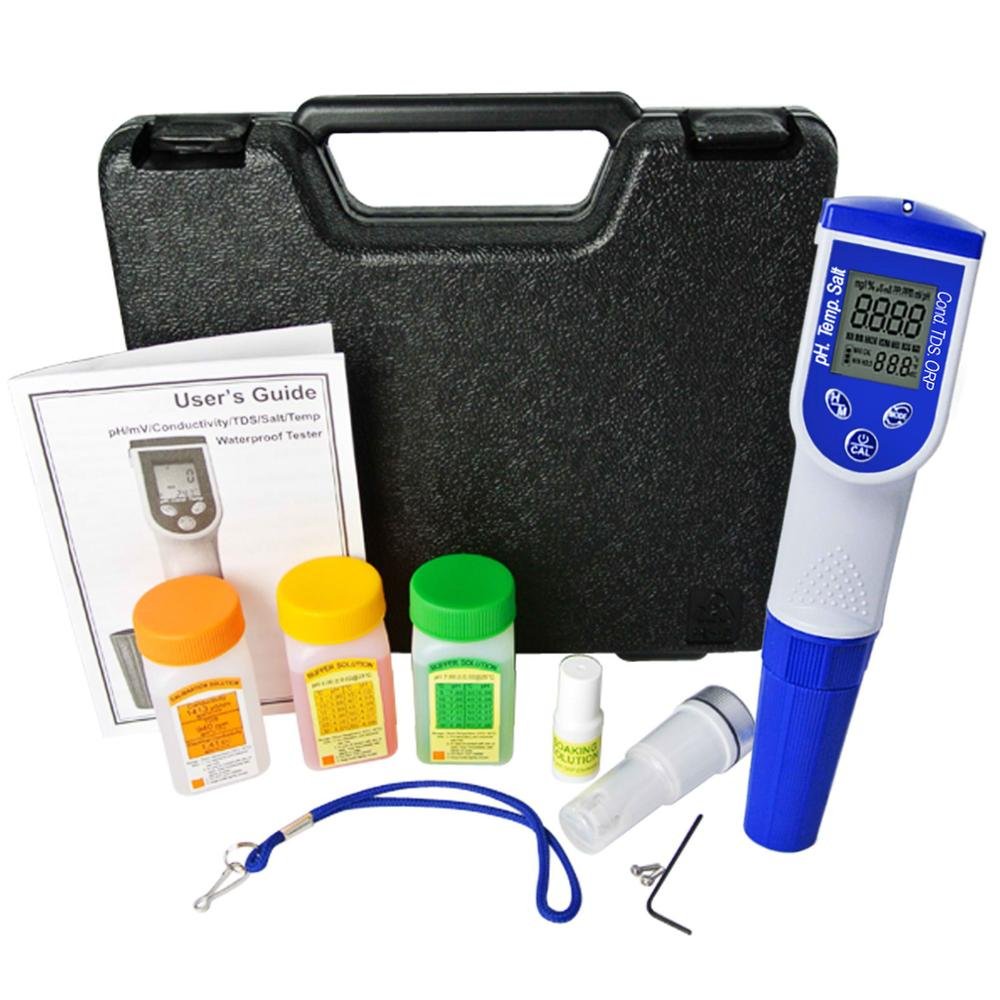 6-in-1 Pen type Water Quality Tester Multi-Parameter pH meter Temp. EC ORP TDS SAL Optional ORP Probe(OEM available)