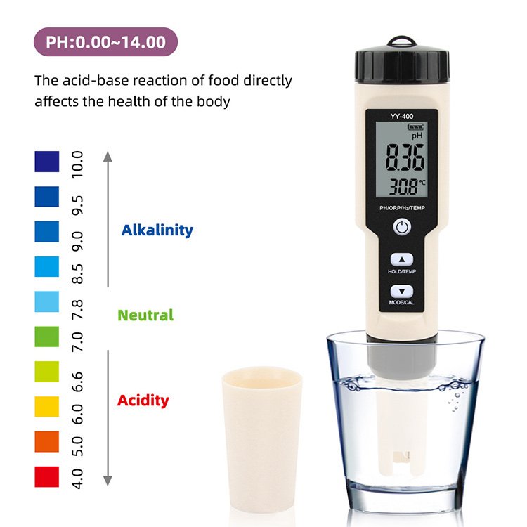 Multifunction portable 4 in 1 water quality tester ORP digital ph meter
