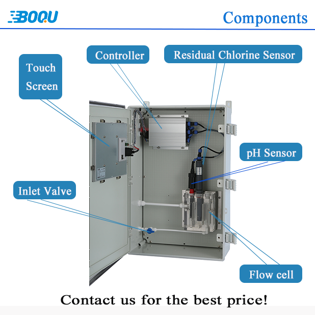 CLG-6059T Swimming Pool Disinfection Water Quality Integrated Online pH Temperature Residual Chlorine Meter
