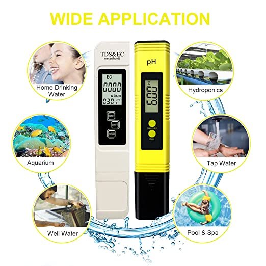 HAIJU LAB Digital pH and TDS Meter Combo High Accuracy pH Meter TDS EC Tester