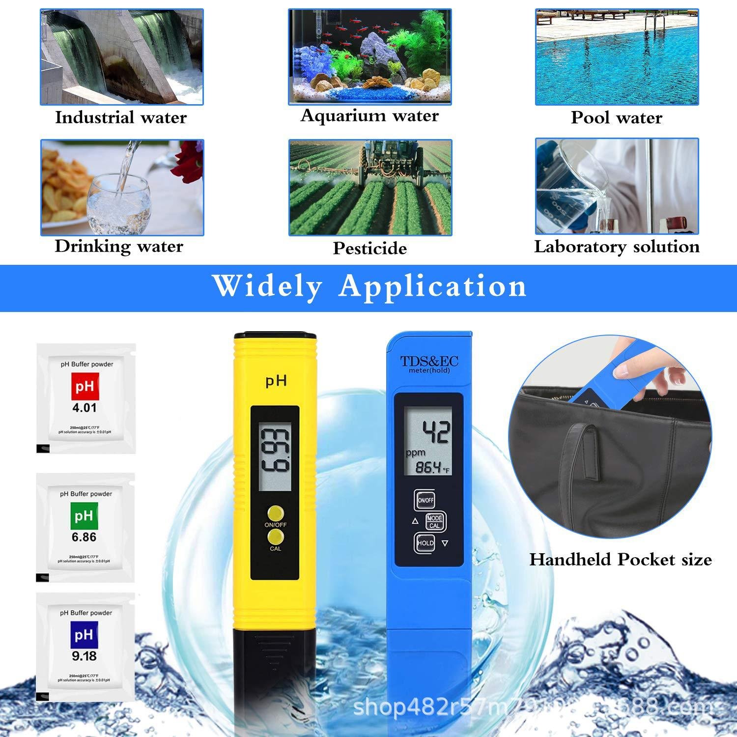 PH 3 In1 TDS EC Meter Temperature Tester Pen Multifunctional Digital Water Quality Tester For Water Purity TEMP PPM Tester
