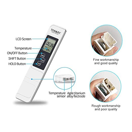 digital water quality tester 0-14 PH meter 0-9999 ppm TDS meter combo